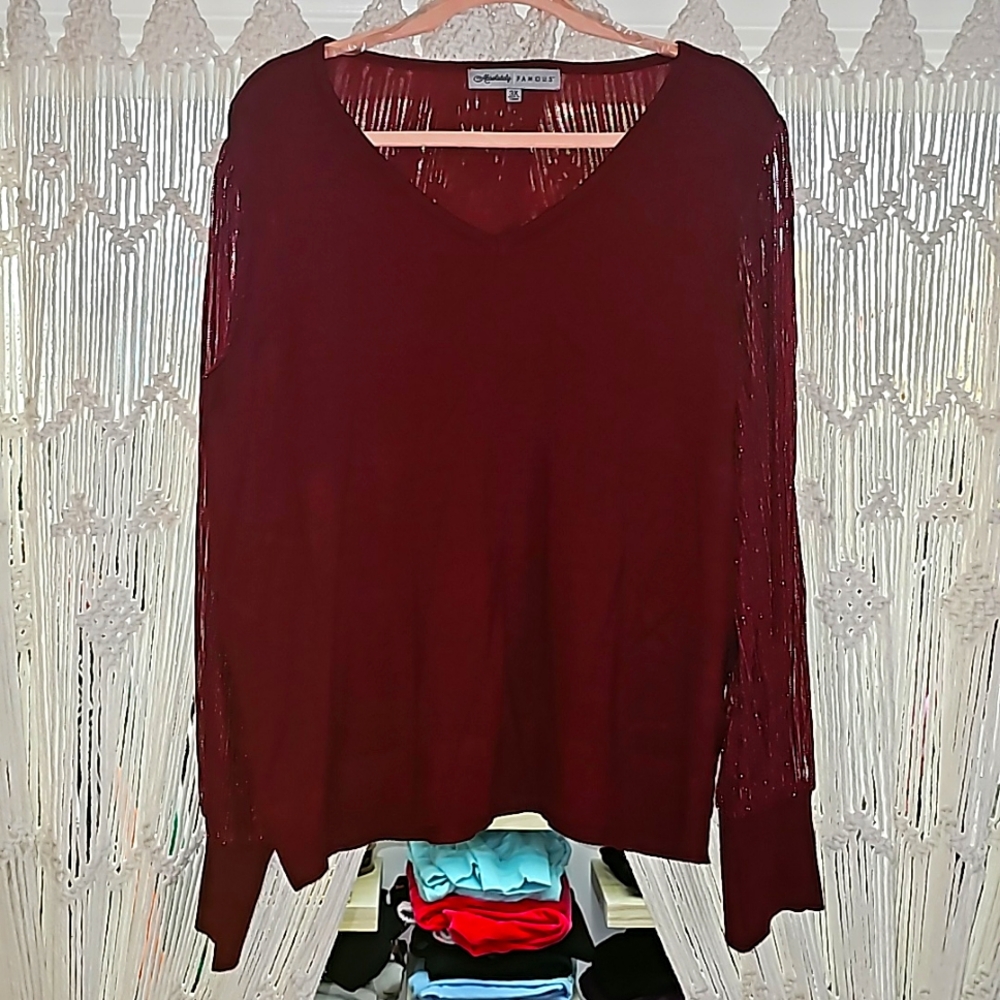 Brand New lightweight burgundy sweater